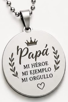 collar redondo acero inoxidable - caja personalizable 