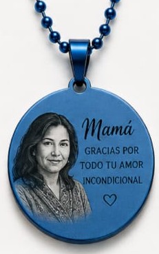 collar redondo acero inoxidable - caja personalizable 