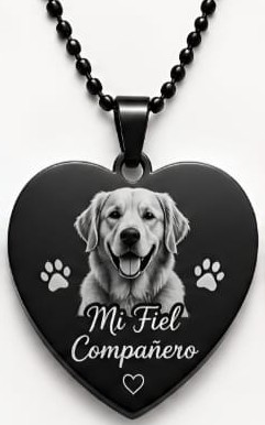 collar en forma de corazón - acero inoxidable - caja 
