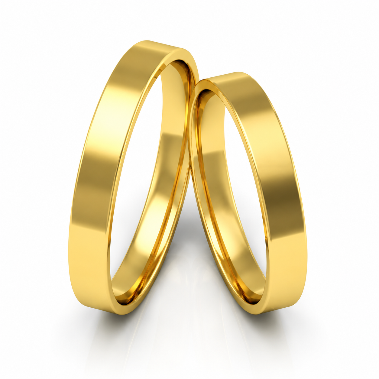 Aliança reta ouro 18k 3mm