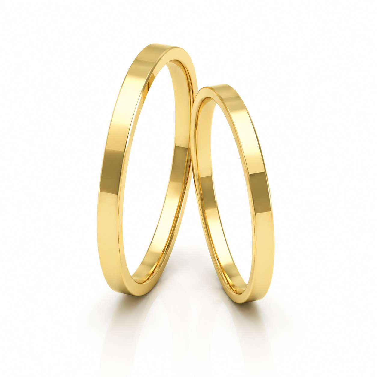 Alianças reta ouro 18k 2mm