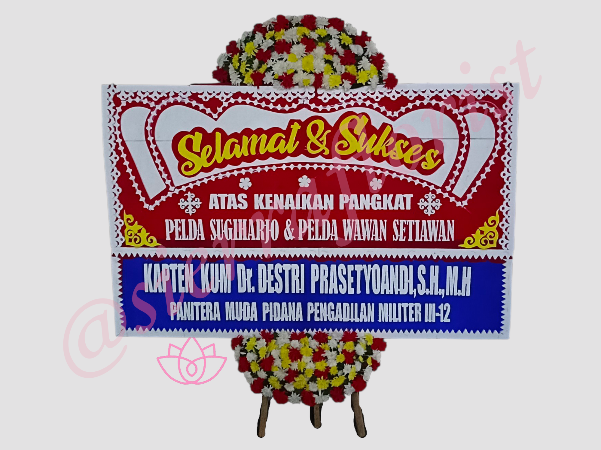 Papan Bunga Selamat & Sukses Ukuran 2m X 1.25