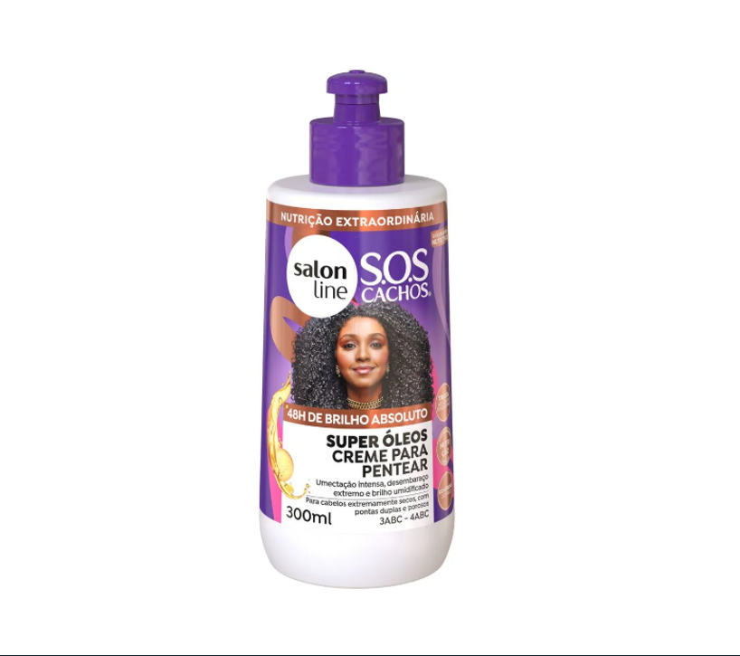 Creme para Pentear Super Óleos S.O.S Cachos 300ml - Salon Line