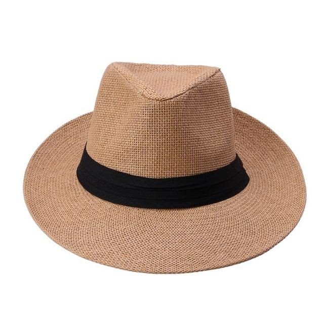 Classic Straw Fedora Hat