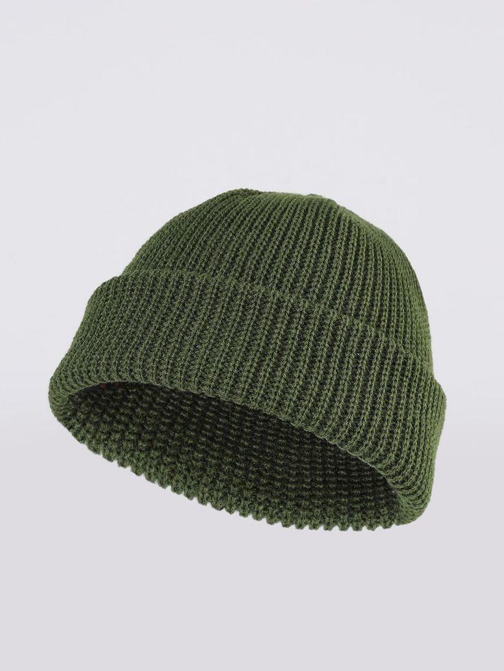 Olive Green Knit Beanie