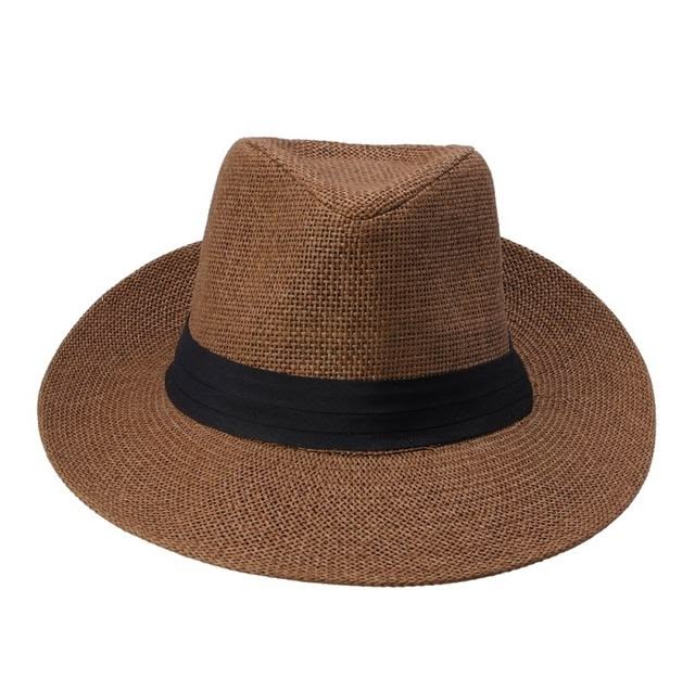 Classic Straw Fedora Hat