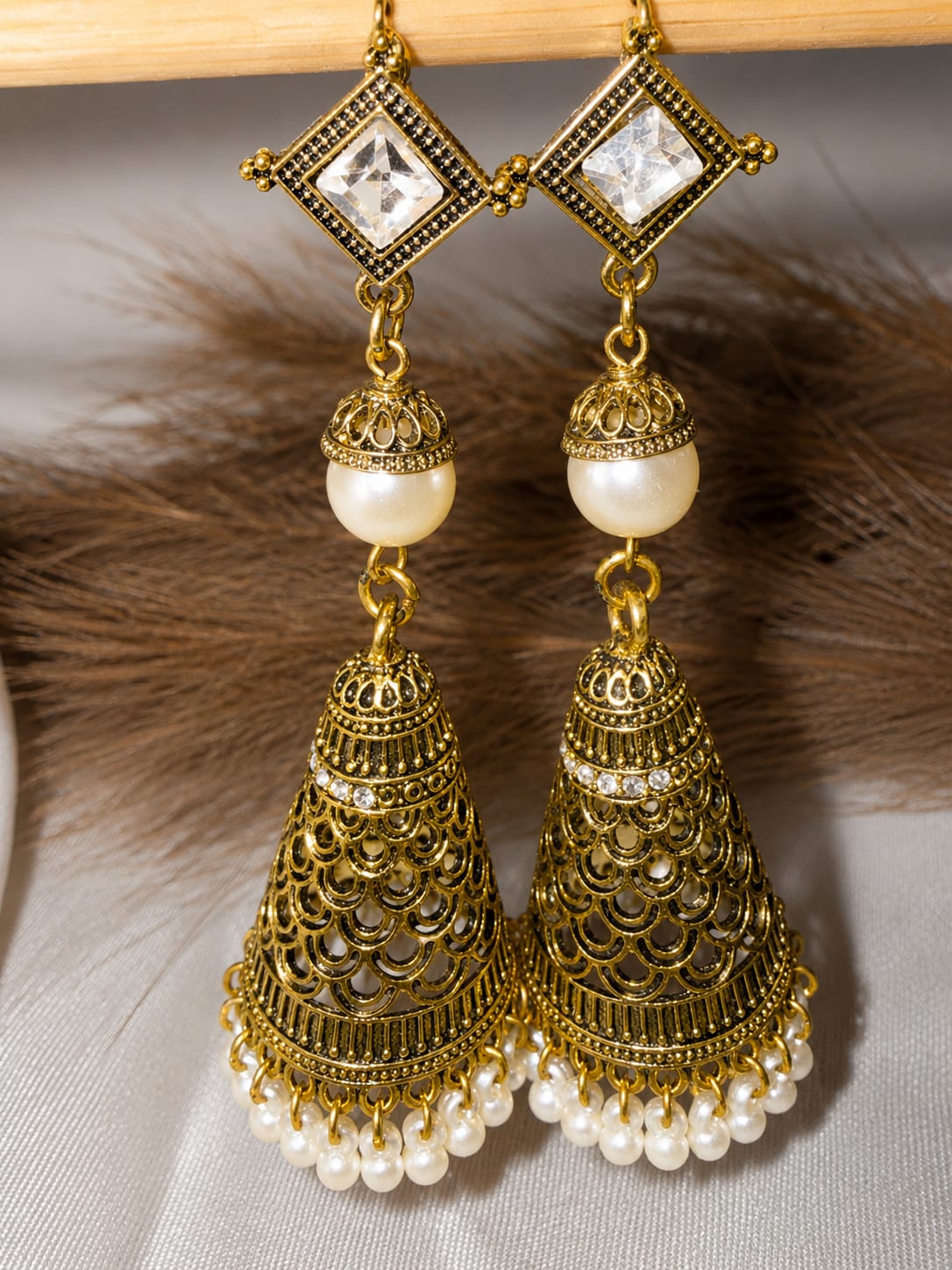Pearl Cascade Jhumka