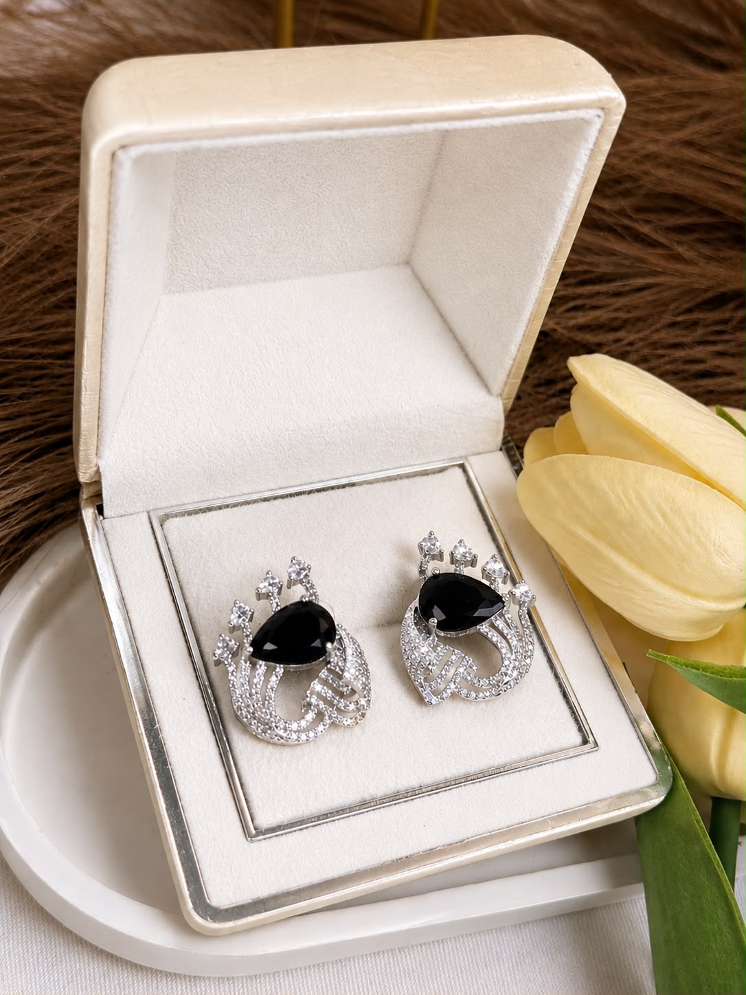 Zarqonic Luxe Swan Earings