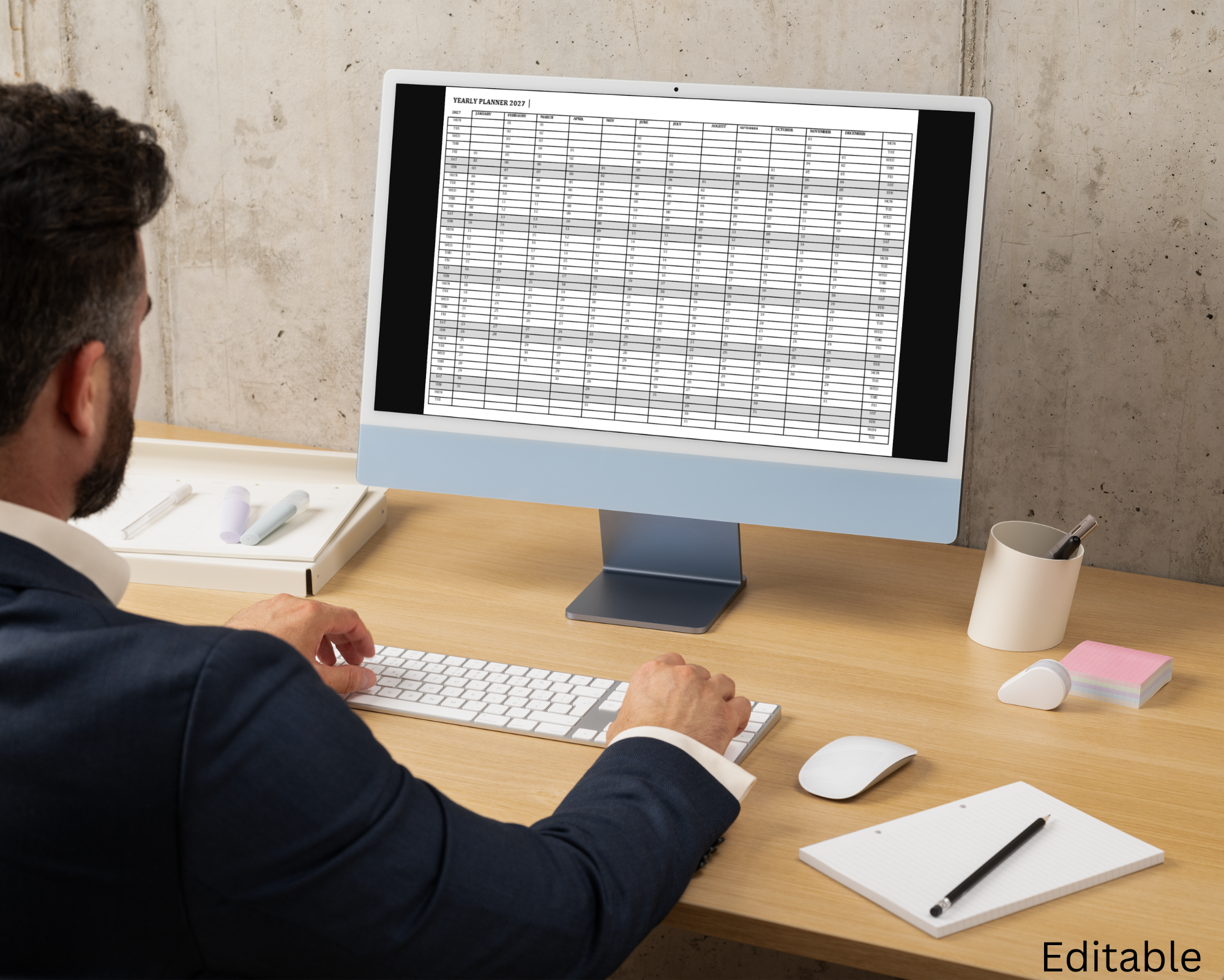 2027 Yearly Planner Digital
