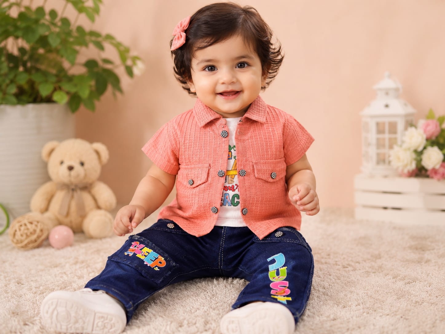 Infant Casual Shirt & Jeans Set