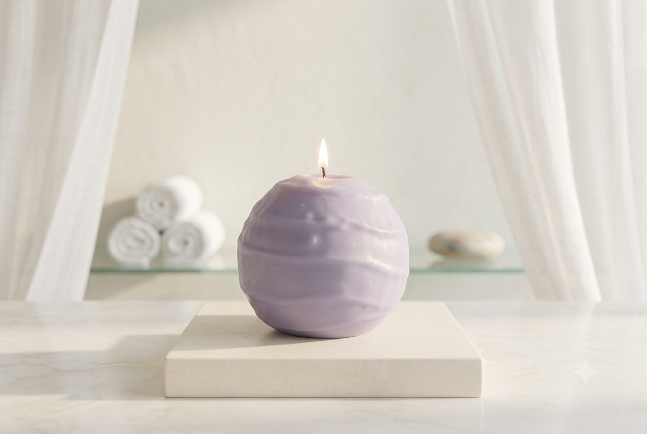 Lavender & Linen Spiral Candle