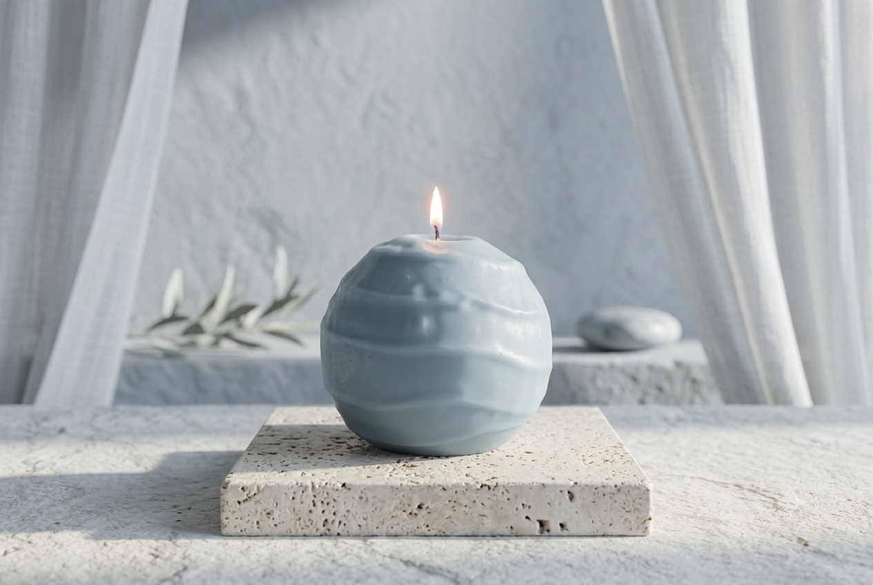 Ocean Mist & Eucalyptus Spiral Candle