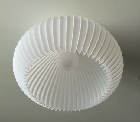 Plafonnier Coquille — Abat-jour nervuré
