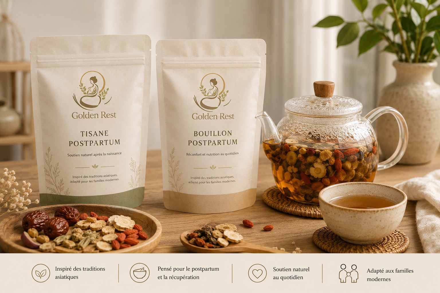 Coffret Postpartum Golden Rest - 7 jours