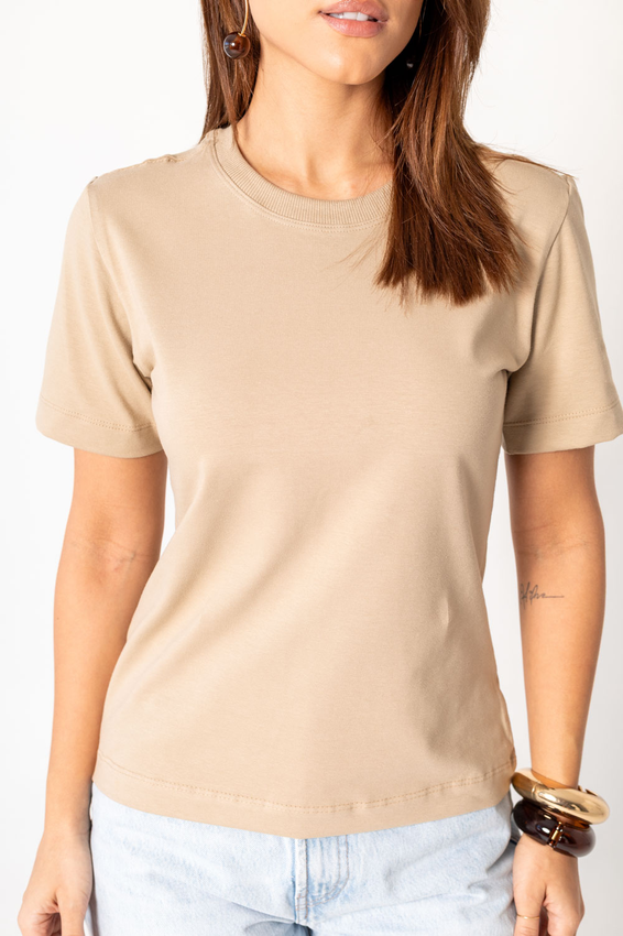 Camiseta Bege - Linha Abraço