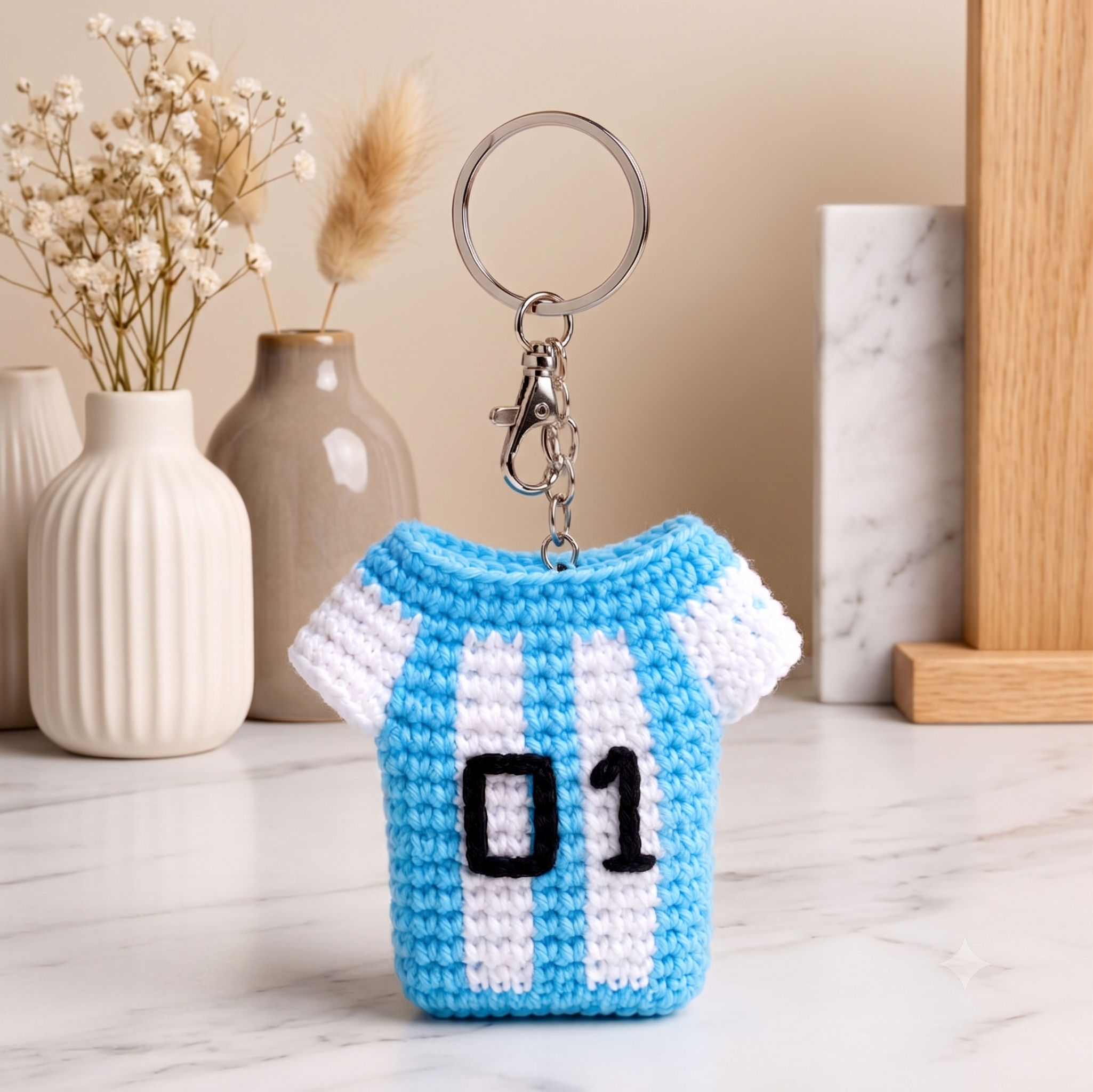 Crochet Jersey Keychain