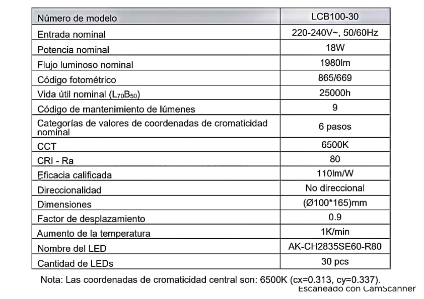 Bombilla LED 18W - LCB100-30 