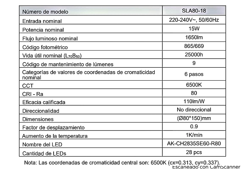 Foco LED Phelix 15W - SLA80-18_001