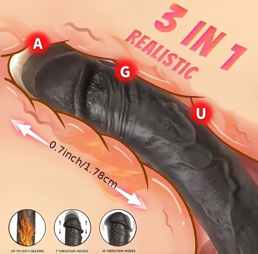 3-in-1 Realistic Vibrating Dildo